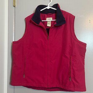 L.L. Bean Women's Full Zip-Up Vest Red Wine Size 2X